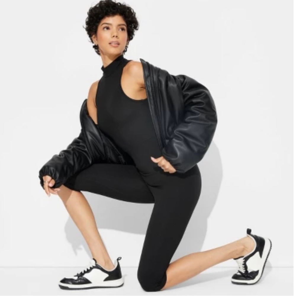 Wild Fable Butterbliss Black Capri Jumpsuit
